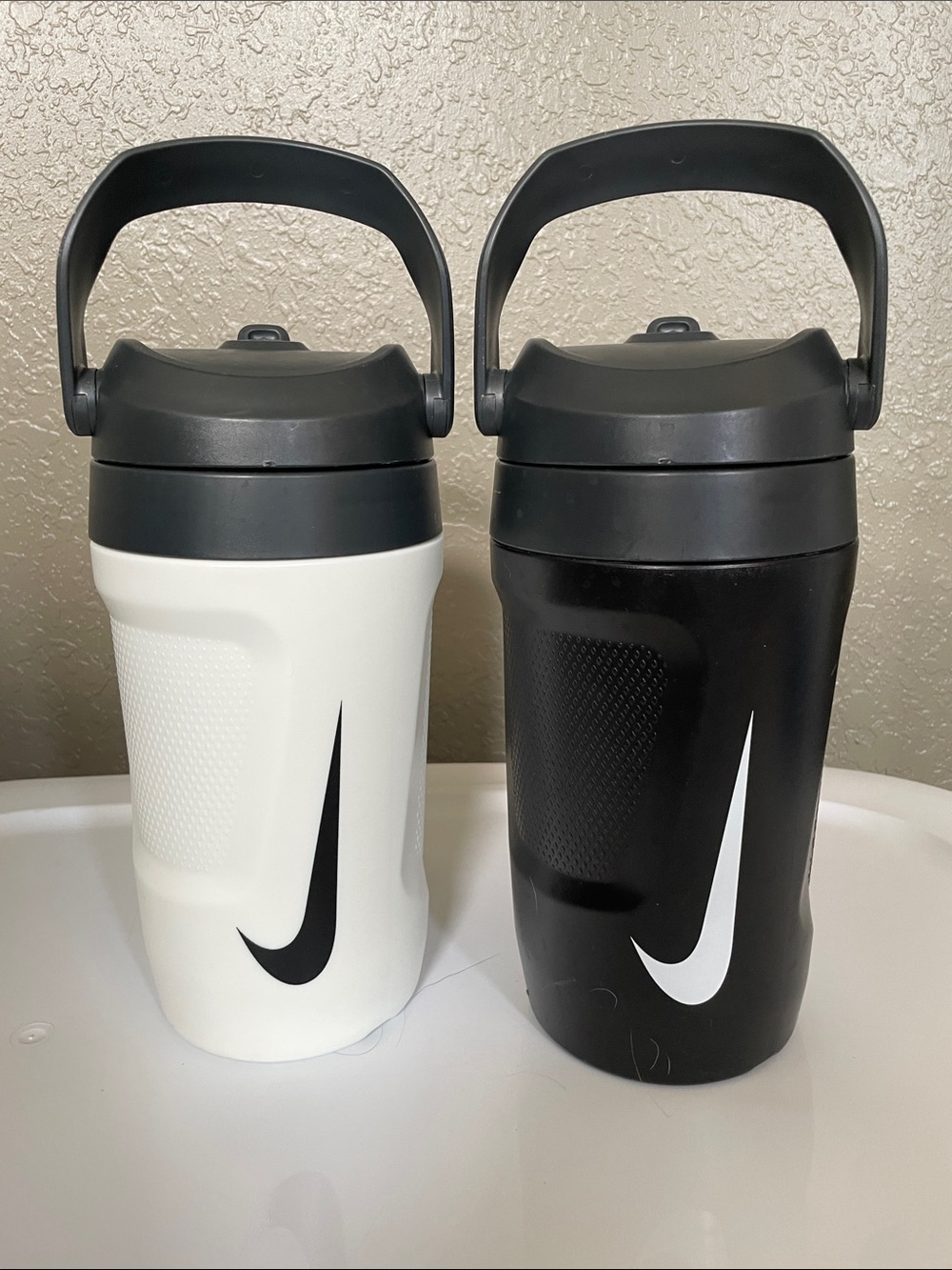 Nike jugs / Bottle Set - Black & White with Gray Lids size 64 oz